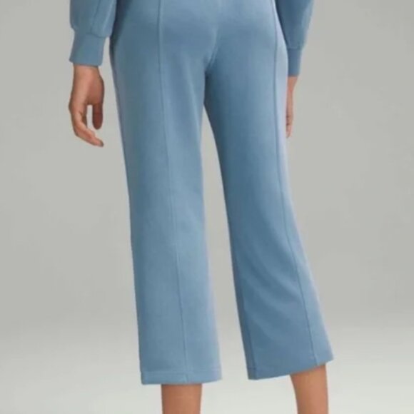 lululemon softstreme high rise straight leg cropped pant in utility blue size 2 - Picture 3 of 13